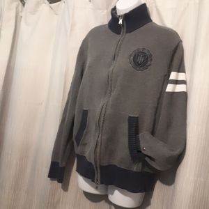 Tommy Hilfiger Varsity Full Zip Sweater sz Large